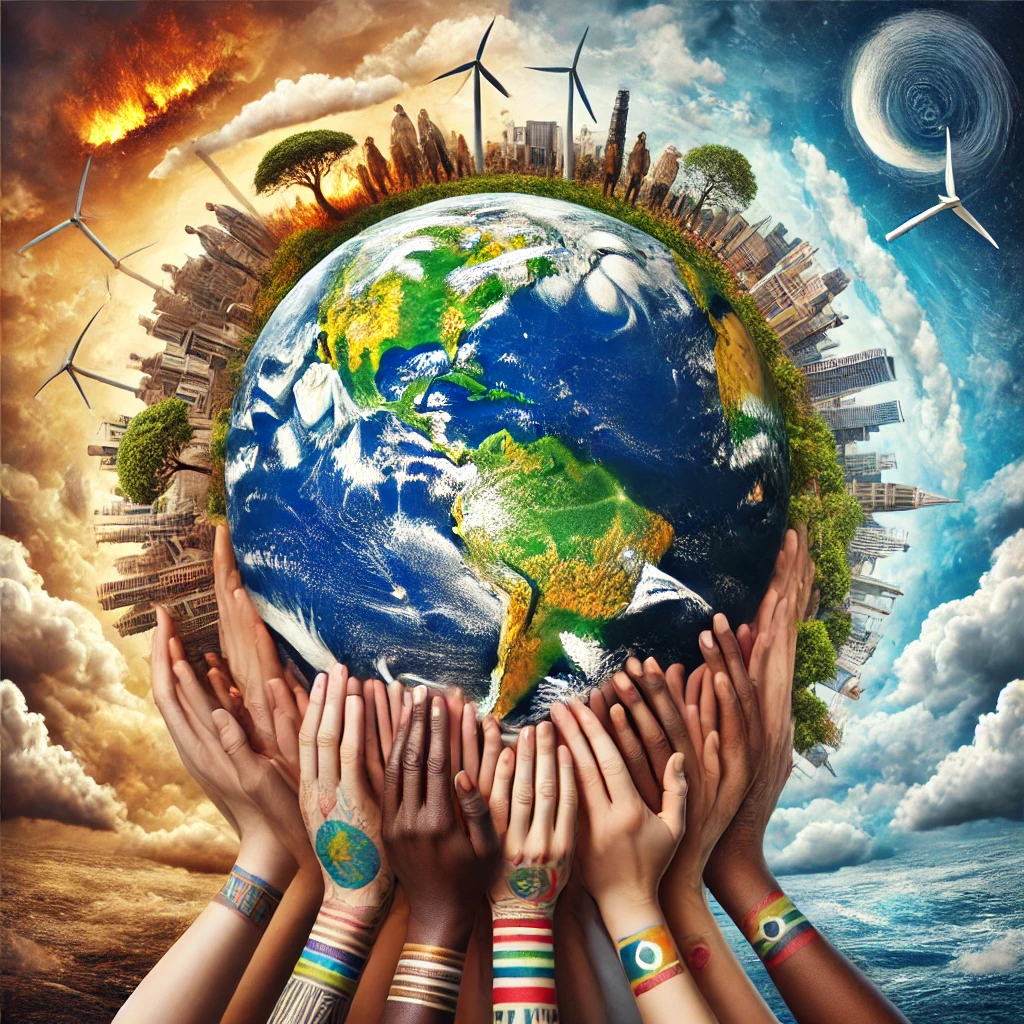 DALL·E-2025-03-05-15.53.43-A-visually-striking-non-partisan-image-suitable-for-a-poster-promoting-a-community-discussion-on-climate-change-and-international-cooperation.-The-im.webp