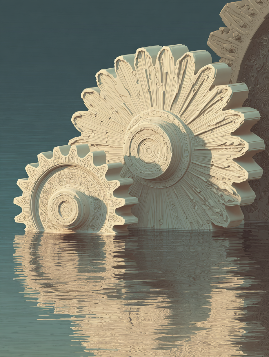 u2287141286_wo_large_gears_partially_submerged_in_calm_water__f1b87f70-6673-4fb4-bcae-198cc9e67936_0.png